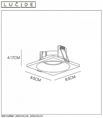 Встраиваемый светильник Lucide Ziva 09924/01/31 400_400_1880113