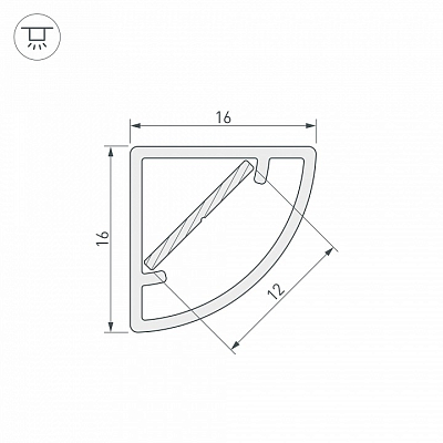 Профиль Arlight WPH-KANT-H16-2000 OPAL 023166 400_400_2132474