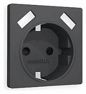 Накладка для розетки с заземлением и со шторками и 2хUSB type A Ambrella Volt ALFA AP9090 500_191_2306731