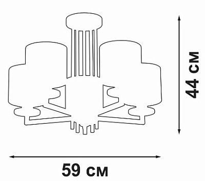 Люстра на штанге Vitaluce V3069 V3069-8/5PL 400_400_1819021