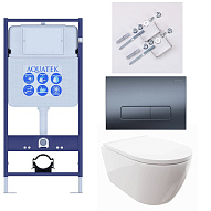 SET AQUATEK ПОЛАРИС (рама AQUATEK Standard INS-0000012+унитаз ПОЛАРИС AQ0700-00 с тонким сиденьем soft-close+ крепеж KKI-0000002 +панель KDI-0000034) 500_191_3226925
