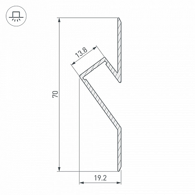 Профиль Arlight ARH-DECORE-S12-CAVE-F-2000 ANOD 023902 400_400_2132645