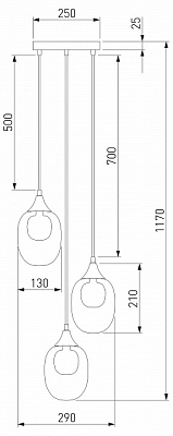 Подвесной светильник Eurosvet Spritz 70216/3 латунь 400_400_1812973