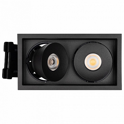 Встраиваемый светильник Arlight CL-SIMPLE-S148x80-2x9W Day4000 (BK, 45 deg) 026877 400_400_3146353