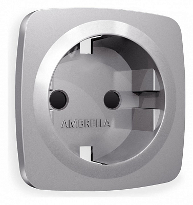 Накладка для розетки с заземлением и со шторками Ambrella Volt OMEGA OP5070 400_400_2192252