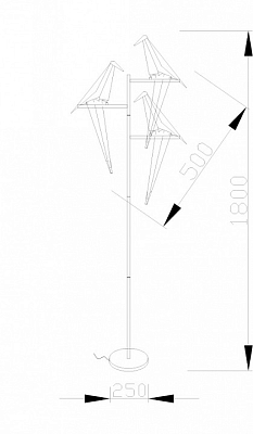 Торшер Moderli Birds V3075-3FL 400_400_1965655
