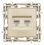 Розетка Ethernet RJ-45 без рамки Arte Milano am-217 217.45-2.shampan 250_100_Array
