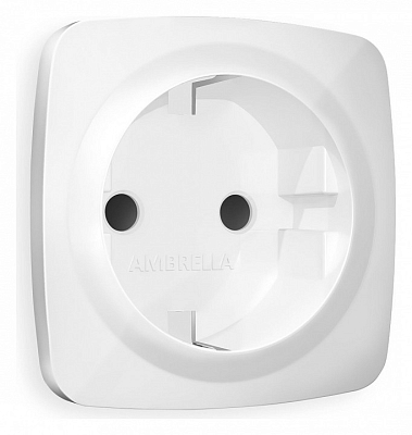 Накладка для розетки с заземлением и со шторками Ambrella Volt OMEGA OP1070 400_400_2191017