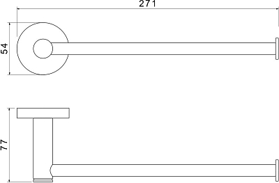 AQ4119MB ЕВРОПА полотенцедержатель, матовый черный 400_400_2412332