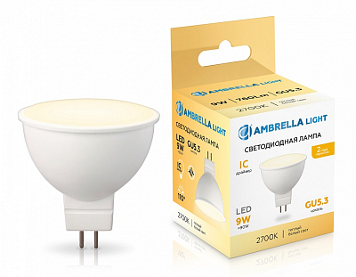 Лампа светодиодная Ambrella Light MR16 GU5.3 9Вт 2700K 160903 400_400_2030099