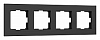 Рамка на 4 поста Werkel Slab (черный софт) W0042908 100_100_2297052