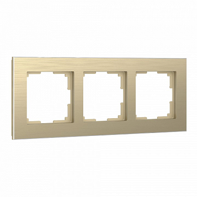 Рамка на 3 поста Werkel Aluminium (шампань) W0031711 400_400_2128317