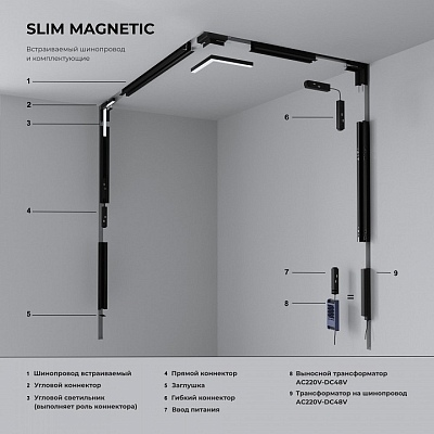 Соединитель угловой L-образный для треков встраиваемых Elektrostandard Slim Magnetic a067508 400_400_2124257