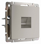 Розетка Ethernet RJ-45 и со шторками, без рамки Werkel дымчатый W1281004 250_100_2131390