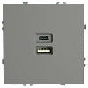 Розетка 2хUSB type A и C без рамки Stekker Эмили 49957 100_100_2160177