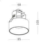 ST260.508.01 Св-к встр. Белый GU10 1*50W IP20 D85xH104 220V Без ламп Накладные светильники 250_100_2948607