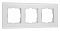 Рамка на 3 поста Werkel Senso (белый, стекло soft-touch) W0033101