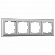 Рамка на 4 поста Werkel Fiore (серебряный) W0042206 500_191_2296546