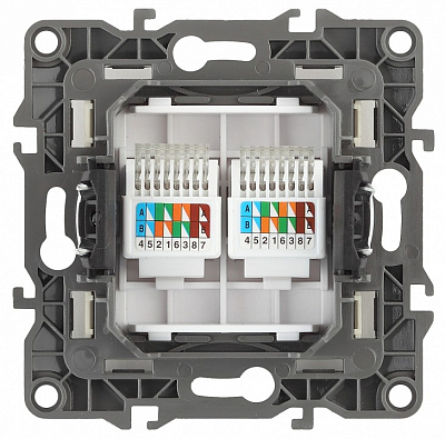 Розетка двойная Ethernet RJ-45 без рамки Эра Эра 12 12-3108-12 400_400_2394081
