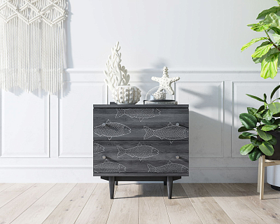 Комод "Boho" 2 ящика с рыбами арт BH03 400_400_1936549