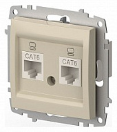 Розетка двойная Ethernet RJ-45 без рамки Elbi Eleсtriс Zena Vega 609-010300-248 500_191_2308610