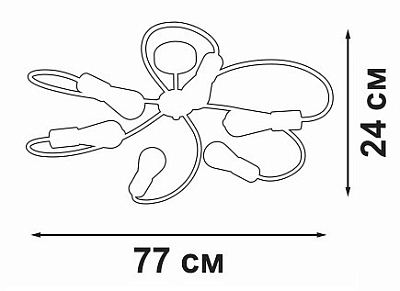 Потолочная люстра Vitaluce V3076 V3076-1/6PL 400_400_1819038