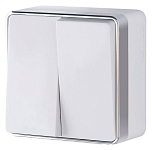Выключатель двухклавишный Werkel Gallant (белая) W5020001 250_100_2129563