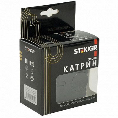 Терморегулятор электромеханический для теплого пола без рамки Stekker Катрин 49741 400_400_2159884