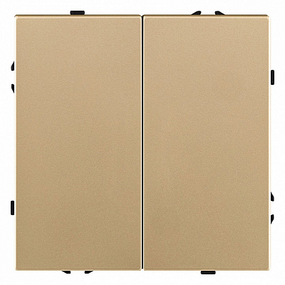 Выключатель двухклавишный без рамки Kollinger Eclipse EC-004GD 400_400_3106476