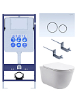Set AQUATEK КЛАССИК (рама AQUATEK Standard INS-0000012 с звукоиз.прокладкой+крепеж KKI-0000002+кнопкаKDI-0000015+унитаз КЛАССИК AQ1111-00 с крышкой 250_100_Array