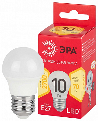 Лампа светодиодная Эра  E27 10Вт 2700K LED P45-10W-827-E27 R 400_400_2842413