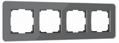 Рамка на 4 поста Werkel Elite (графит, стекло) W0042440 400_400_2129985