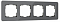 Рамка на 4 поста Werkel Elite (графит, стекло) W0042440
