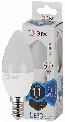 Лампа светодиодная Эра Стандарт E14 11Вт 4000K LED B35-11W-840-E14 400_400_2474031