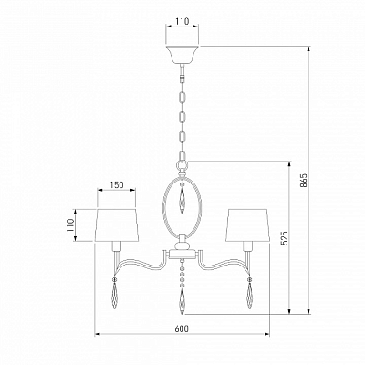 Подвесная люстра Eurosvet Madera 10127/5 хром/прозрачный хрусталь Strotskis Smart 400_400_1810766