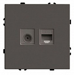 ТВ-розетка и розетка Ethernet RJ-45 без рамки Stekker Эмили 49924 250_100_Array