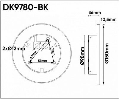 Накладной светильник Denkirs Alta DK9780-BK 400_400_1915441
