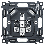 Механизм розетки с заземлением и 2хUSB type C Ambrella Volt QUANT VM165 250_100_Array