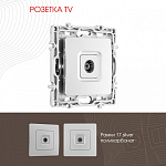 ТВ-розетка без рамки Arte Milano am-217 217.43-1.silver 250_100_2167822