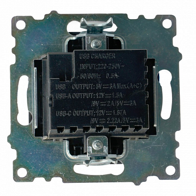 Розетка 2хUSB type A и C без рамки Stekker Катрин 50055 400_400_2160603