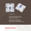 Розетка Ethernet RJ-45 без рамки Arte Milano am-206 206.45-1.white 100_100_2167494