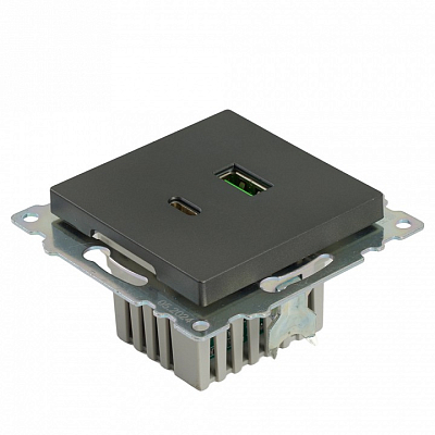 Розетка 2хUSB type A и C без рамки Stekker Катрин 50052 400_400_2160569
