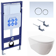 SET AQUATEK ПОЛАРИС (рама AQUATEK Standard INS-0000012+унитаз ПОЛАРИС AQ0700-00 с тонким сиденьем soft-close+ крепеж KKI-0000002 +панель KDI-0000015) 500_191_3226914