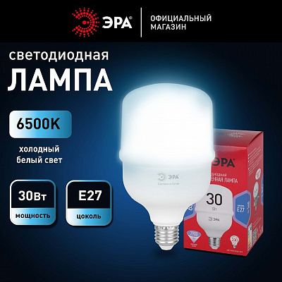 Лампа светодиодная Эра  E27 30Вт 6500K LED POWER T80-30W-6500-E27 R 400_400_3103453