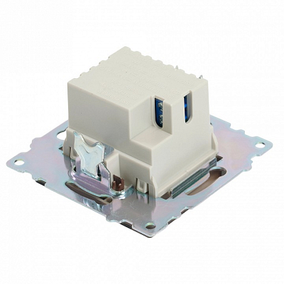 Розетка 2хUSB type A и C без рамки Stekker Катрин 50057 400_400_2160622