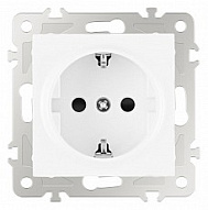 Розетка с заземлением и со шторкой, без рамки Arte Milano am-206 206.40-1.white 500_191_2302678