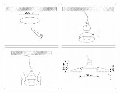 Встраиваемый светильник Ambrella Light TN TN102809 400_400_2031063