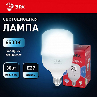 Лампа светодиодная Эра  E27 30Вт 6500K LED POWER T80-30W-6500-E27 R 400_400_3103451