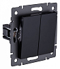 Выключатель двухклавишный без рамки Kollinger  REA-S-007BK 100_100_3123993
