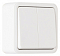 Выключатель проходной двухклавишный Arte Milano 310 310.32-2.white